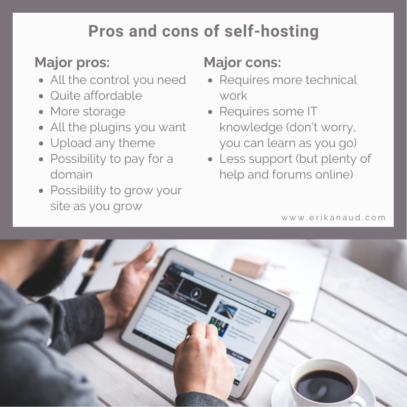 Pros and cons of self-hosting